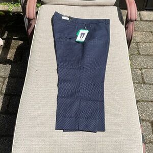 Hilary Radley Dark Blue Polka Dot Patterned Dress Pants, Size 12